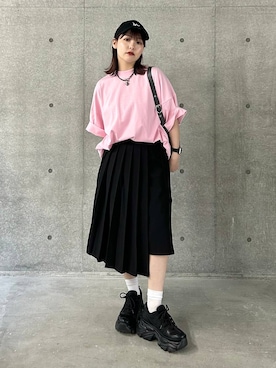 「アイテム（キャップ）」を使った、ハオさん（レディース・158cm・20代）の春コーディネート
