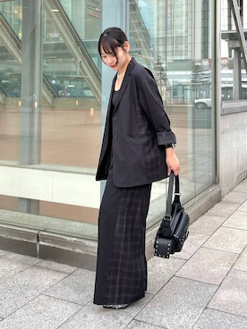 「アイテム（テーラードジャケット）」を使った、ハオさん（レディース・158cm・20代）の夏コーディネート