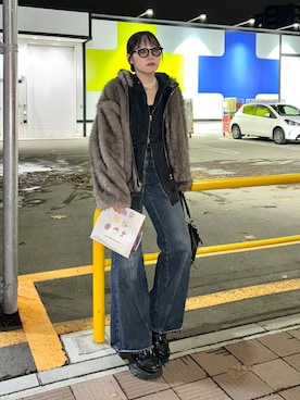 「アイテム（パーカー）」を使った、ハオさん（レディース・158cm・20代）の秋コーディネート