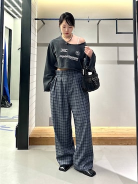 「アイテム（スウェット）」を使った、ハオさん（レディース・158cm・20代）の秋コーディネート