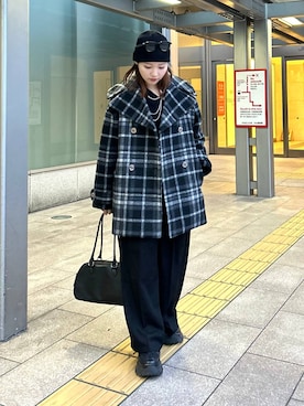 「PAGEBOY（ページボーイ）の【選べる着丈/前後2WAY/マシンウォッシャブル】マルチWAYネックプルオーバー/ニット（ニット/セーター）」を使った、ハオさん（レディース・158cm）の秋コーディネート