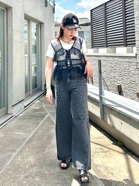 「アイテム（キャップ）」を使った、ハオさん（レディース・158cm・20代）の春コーディネート