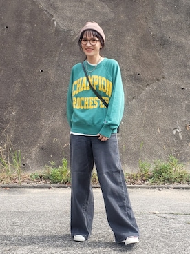 Champion チャンピオン のスウェットを使った人気ファッションコーディネート Wear