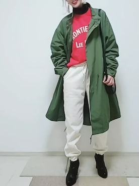 「BACK NUMBER（バックナンバー）のアイテム（モッズコート）」を使った、ricky.yさん（レディース・158cm）の冬コーディネート