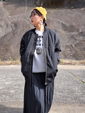 「BACK NUMBER（バックナンバー）のアイテム（ジャケット/アウター）」を使った、ricky.yさん（レディース・158cm）の秋コーディネート
