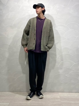 「FRUIT OF THE LOOM（フルーツオブザルーム）のアイテム（トップス）」を使った、toolさん（メンズ・187cm）の秋コーディネート
