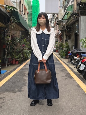 「SOMETHING（サムシング）のアイテム（ワンピース/ドレス）」を使った、mamieさん（レディース・152cm）の春コーディネート