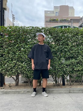 「WILD THINGS（ワイルドシングス）のアイテム（パンツ）」を使った、takayaikedaさん（メンズ・167cm）の夏コーディネート
