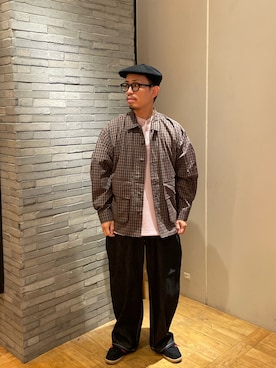 「CIAOPANIC（チャオパニック）のBIGポケットチェックシャツ（シャツ/ブラウス）」を使った、takayaikedaさん（メンズ・167cm）の夏コーディネート