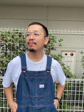 「BIG MAC（ビッグマック）のアイテム（オールインワン・サロペット）」を使った、takayaikedaさん（メンズ・167cm）の秋コーディネート