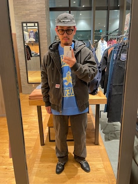 「アイテム（ブルゾン）」を使った、takayaikedaさん（メンズ・167cm）の秋コーディネート