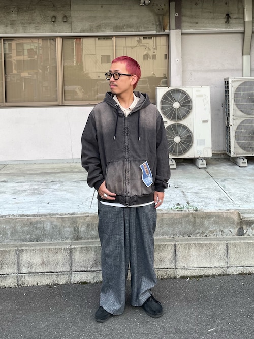 クールページ セール】オーバーダイデニムジップパーカー（ブルゾン