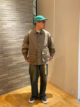 「CIAOPANIC（チャオパニック）のBIGポケットチェックシャツ（シャツ/ブラウス）」を使った、takayaikedaさん（メンズ・167cm）の春コーディネート