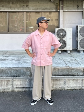 「アイテム（シャツ/ブラウス）」を使った、takayaikedaさん（メンズ・167cm）の夏コーディネート