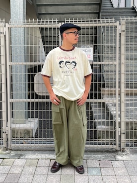 「アイテム（トップス）」を使った、takayaikedaさん（メンズ・167cm）の夏コーディネート