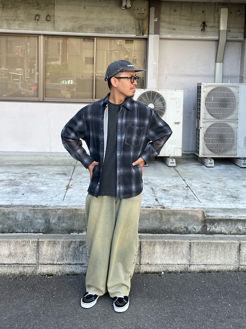 ボーダーアソート オーバーダイピグメントTシャツ