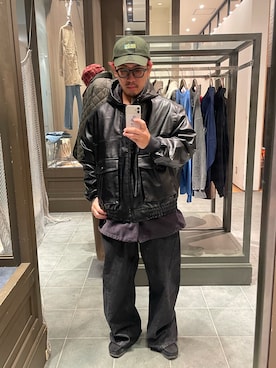 「アイテム（ブルゾン）」を使った、takayaikedaさん（メンズ・167cm）の秋コーディネート