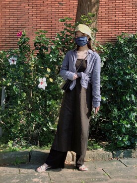 「CLANE（クラネ）のアイテム（ショルダーバッグ）」を使った、umekoさん（レディース・156cm）の春コーディネート
