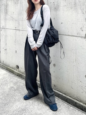「アイテム（アクセサリー）」を使った、KASUMIさん（レディース・161cm）の秋コーディネート