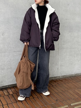 「Ungrid（アングリッド）のアイテム」を使った、KASUMIさん（レディース・161cm）の冬コーディネート