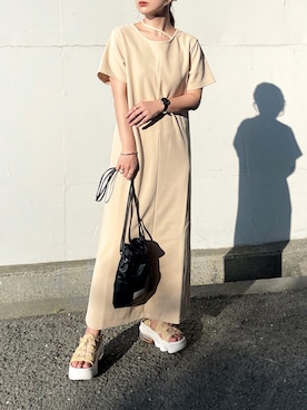 「pr」｜「アイテム（シューズ）」を使った、KASUMIさん（レディース・161cm）の夏コーディネート