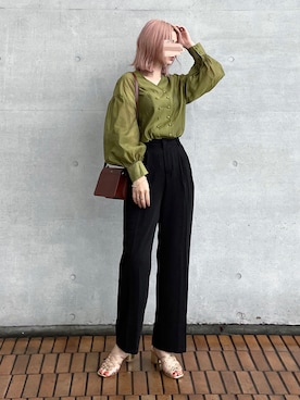 「A.P.C.」｜「アイテム（その他）」を使った、KASUMIさん（レディース・161cm）の夏コーディネート