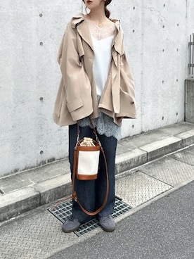 「tiptop（ティップトップ）のアイテム（トップス）」を使った、KASUMIさん（レディース・161cm）の春コーディネート