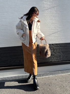 「tiptop」｜「アイテム（ブルゾン）」を使った、KASUMIさん（レディース・161cm）の秋コーディネート