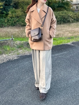 「ワントーンコーデ」｜「アイテム（ジャケット/アウター）」を使った、KASUMIさん（レディース・161cm）の秋コーディネート