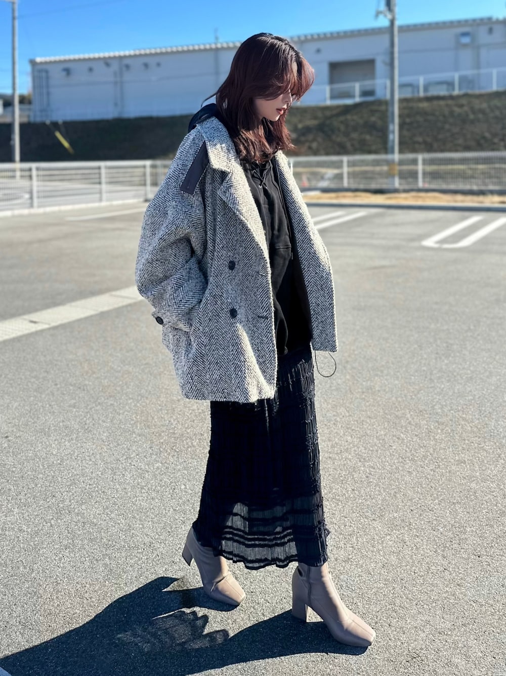 notch ヘリンボーンＰコート notch.by yui 】ヘリンボーンPコート : COX-ONLINE SHOP ヤフー