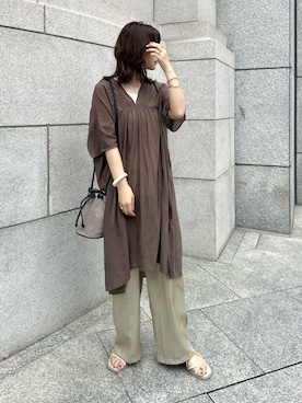 「LBC（エルビーシー）のアイテム（ワンピース/ドレス）」を使った、KASUMIさん（レディース・161cm）の夏コーディネート