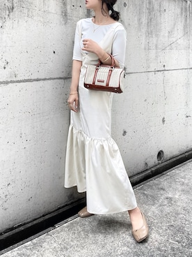 「フレア」｜「アイテム（その他）」を使った、KASUMIさん（レディース・161cm）の春コーディネート