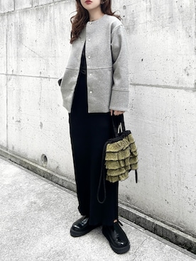 「アイテム（スカート）」を使った、KASUMIさん（レディース・161cm）の秋コーディネート