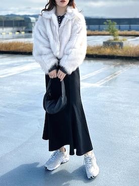 「アイテム（ブルゾン）」を使った、KASUMIさん（レディース・161cm）の秋コーディネート