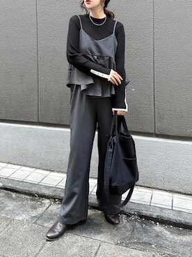 「GeeRA（ジーラ）のアイテム」を使った、KASUMIさん（レディース・161cm）の冬コーディネート