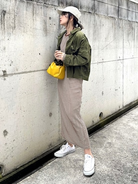 「ワンピース×スニーカー」｜「アイテム（その他）」を使った、KASUMIさん（レディース・161cm）の冬コーディネート