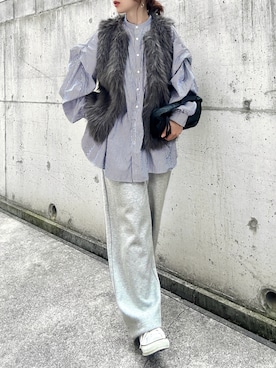 「アイテム（ベスト）」を使った、KASUMIさん（レディース・161cm）の秋コーディネート