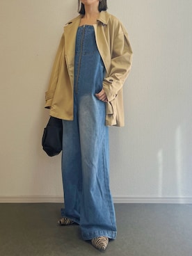 「アイテム（トレンチコート）」を使った、ɴɪᴄᴏ.ᴀʏᴀさん（レディース・150cm）の秋コーディネート