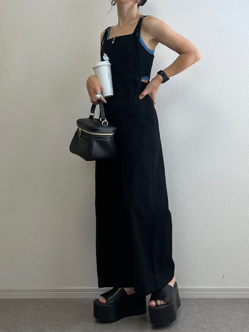 セール】ウエストスリットサロペットパンツ（サロペット