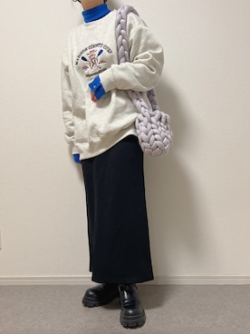 「Discoat」｜「アイテム（スウェット）」を使った、ɴɪᴄᴏ.ᴀʏᴀさん（レディース・149cm）の冬コーディネート