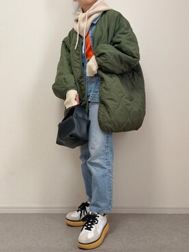 「DISCOAT（ディスコート）のアイテム（ニットキャップ/ビーニー）」を使った、ɴɪᴄᴏ.ᴀʏᴀさん（レディース・149cm）の冬コーディネート