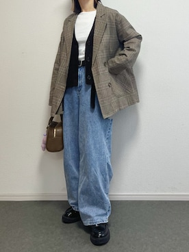 「アイテム（ボストンバッグ）」を使った、ɴɪᴄᴏ.ᴀʏᴀさん（レディース・150cm）の秋コーディネート