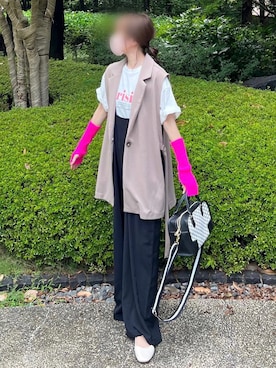 「SUGAR BISKET（シュガービスケット）のアイテム（サロペット/オーバーオール）」を使った、minmin08_さん（レディース・158cm）の夏コーディネート