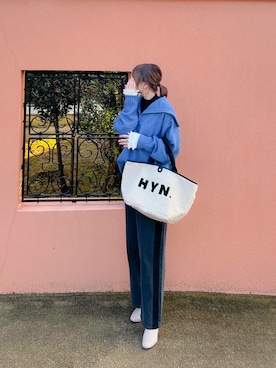 「GRL（グレイル）のアイテム（チェスターコート）」を使った、minmin08_さん（レディース・158cm）の冬コーディネート