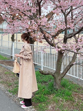 「reca（レカ）のアイテム（トレンチコート）」を使った、minmin08_さん（レディース・158cm）の春コーディネート