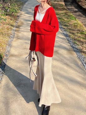 「しまむら（シマムラ）のアイテム（Tシャツ/カットソー）」を使った、minmin08_さん（レディース・158cm）の冬コーディネート