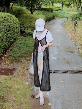 「キャップ女子」｜minmin08_さん（レディース・158cm）の夏コーディネート