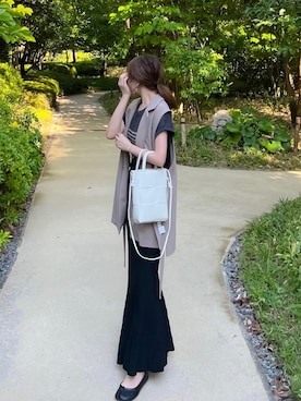 「GRL（グレイル）のニットマーメイドスカート（スカート）」を使った、minmin08_さん（レディース・158cm）の秋コーディネート