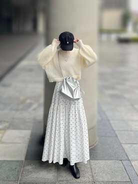 「NOAHL（ノアル）のアイテム（トップス）」を使った、minmin08_さん（レディース・158cm）の春コーディネート