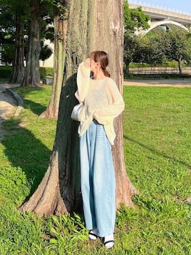 「アイテム（長傘）」を使った、minmin08_さん（レディース・158cm）の冬コーディネート